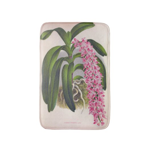 Vintag Lilac Orchid Aerides Fieldingi Lindenia Badematte (Vorderseite Vertikal)