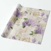 Vintag Lilac Pattern Geschenkpapier (Ungerollt)