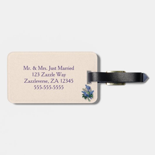 Vintag Lilacs Gepäckanhänger (Rückseite horizontal)