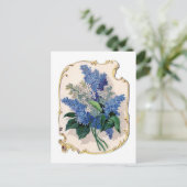 Vintag Lilacs Postkarte (Stehend Vorderseite)