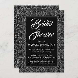 Vintag Lilie Damask   Grunge Brautparty Einladung