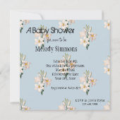 Vintag Lilies Baby Shower lädt ein Einladung (Rückseite)