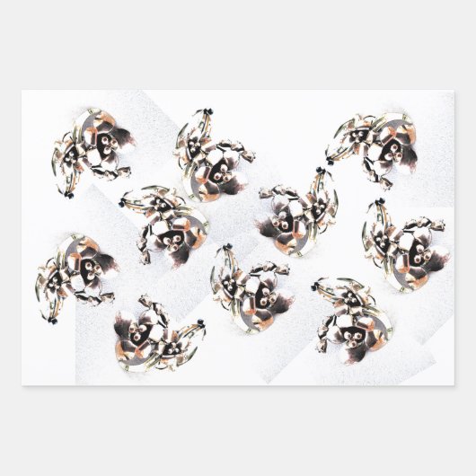 Vintag Lily Brooch Geschenkpapier Set (Vorderseite 2)