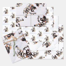 Vintag Lily Brooch Geschenkpapier Set