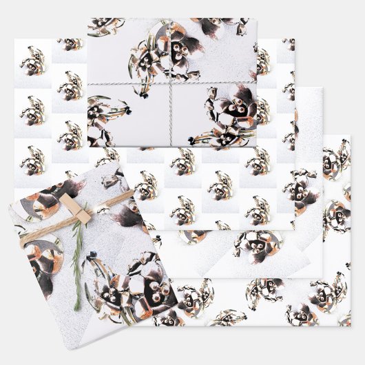 Vintag Lily Brooch Geschenkpapier Set