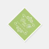 Vintag Lime Green | Abschluss Napkins Serviette (Ecke)