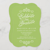 Vintag Lime Green | Einladung zur Graduiertengrupp (Vorne/Hinten)