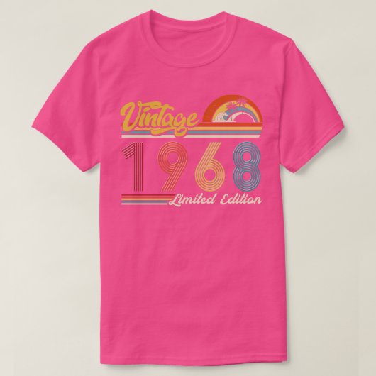Vintag Limited Edition Vintag 1968 Geburtstag T-Shirt (Design vorne)