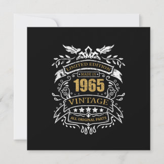 Vintag limitierte Auflage 1965 Geburtstagsgeschenk Einladung