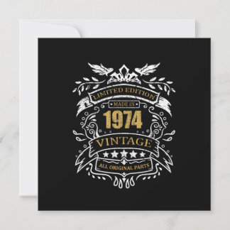 Vintag limitierte Auflage 1974 Geburtstagsgeschenk Einladung