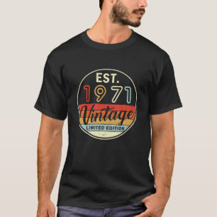 Vintag limitierte Ausgabe 1971 Männer Frauen 50. R T-Shirt