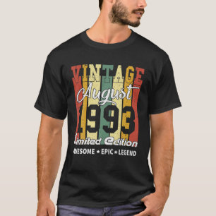 Vintag limitierte Ausgabe Geburtstagsdekoration Au T-Shirt