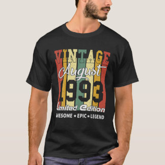 Vintag limitierte Ausgabe Geburtstagsdekoration Au T-Shirt