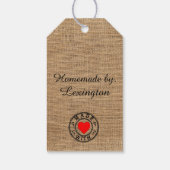 Vintag Limoncello Burlap Look Flasche Hang Tag | Geschenkanhänger (Rückseite)