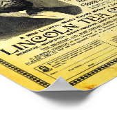 Vintag Lincoln Herbal Remedy Tee Print Poster (Ecke)