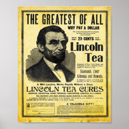 Vintag Lincoln Herbal Remedy Tee Print Poster