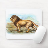 Vintag Lion Illustration Mousepad (Mit Mouse)
