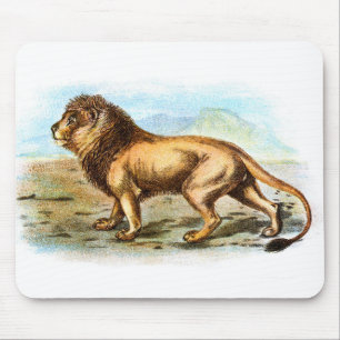 Vintag Lion Illustration Mousepad