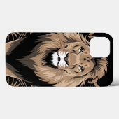 Vintag Lion Portrait Case-Mate iPhone Hülle (Rückseite (Horizontal))