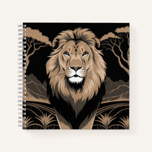 Vintag Lion Portrait Notizblock