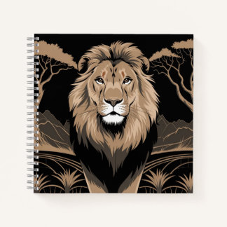Vintag Lion Portrait Notizblock