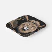 Vintag Lion Portrait Pappteller (Gewinkelt)