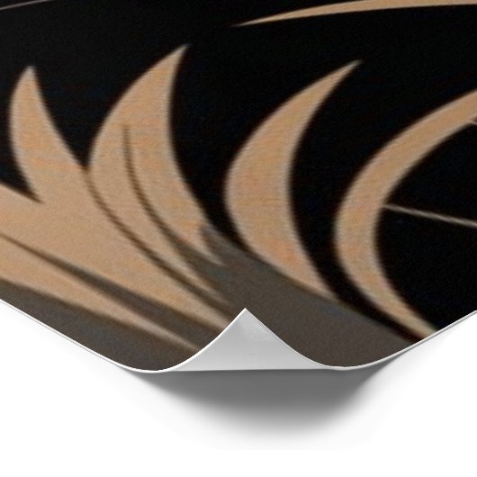 Vintag Lion Portrait Poster (Ecke)