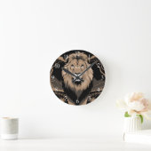 Vintag Lion Portrait Runde Wanduhr (Zuhause)