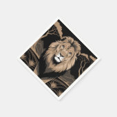 Vintag Lion Portrait Serviette (Ecke)