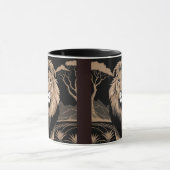 Vintag Lion Portrait Tasse (Zentrum)