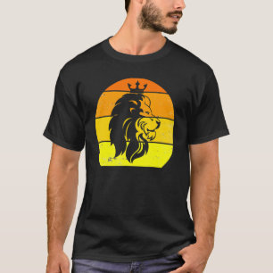 Vintag Lion Retro Lion Silhouette 60er 70er T-Shirt