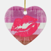 Vintag Lipstick Lesben Keramikornament (Hinten)