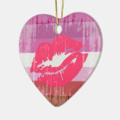 Vintag Lipstick Lesben Keramikornament (Links)
