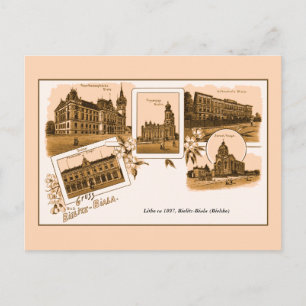 Vintag Litho Gruss aus Bielitz-Biala Postkarte