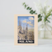 Vintag Litho Travel und Mailand Italien Postkarte (Stehend Vorderseite)