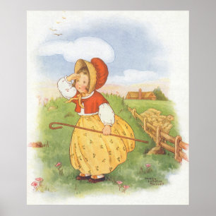 Vintag Little Bo Peep Mutter Gänse Kinderzimmer Rh Poster