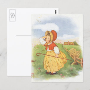 Vintag Little Bo Peep Mutter Gänse Kinderzimmer Rh Postkarte