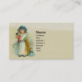 Vintag Little Girl Chubby Cheeks Hat Dolls Visitenkarte (Vorderseite)