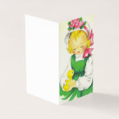 Vintag Little Girl Retro Niedlich (Vorderseite)