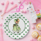 Vintag Little Irish Girl St. Patrick's Day Pappteller (Party)