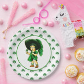 Vintag Little Irish Girl St. Patrick's Day Pappteller (Party)