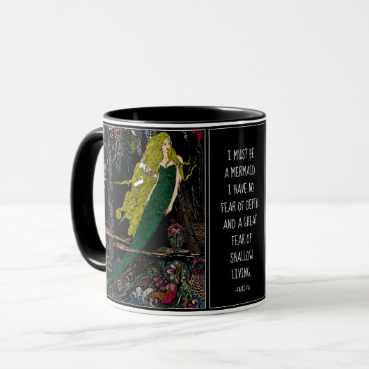 Vintag Little Mermaid Illustration Harry Clarke Tasse (Vorderseite Links)