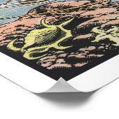 Vintag Little Mermaid Mairy Tale Illustration Poster (Ecke)