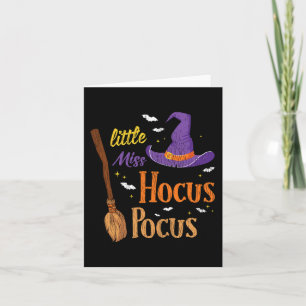 Vintag Little Miss Hocuss Pocuss Halloween Hexe Karte