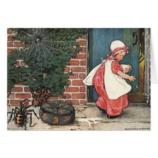 Vintag Little Miss Muffet Spider Kinderzimmer Rhym (Vorderseite (Horizontal))