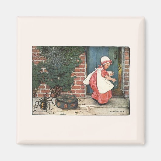 Vintag Little Miss Muffet Spider Kinderzimmer Rhym Magnet (Vorne)