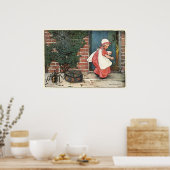 Vintag Little Miss Muffet Spider Kinderzimmer Rhym Poster (Küche)