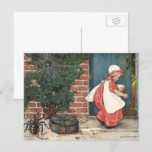 Vintag Little Miss Muffet Spider Kinderzimmer Rhym Postkarte