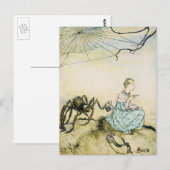 Vintag Little Miss Muffet von Arthur Rackham Postkarte (Vorne/Hinten)