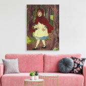 Vintag Little Red Riding Kapuzinerkunst Leinwanddruck (Insitu (Wohnzimmer))